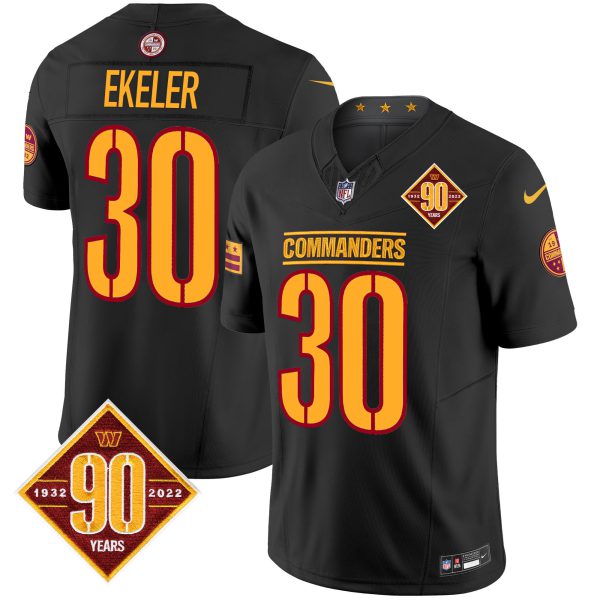 Men's Washington Commanders 90th Anniversary Patch Vapor Limited Jersey - All Stitched - Image 24