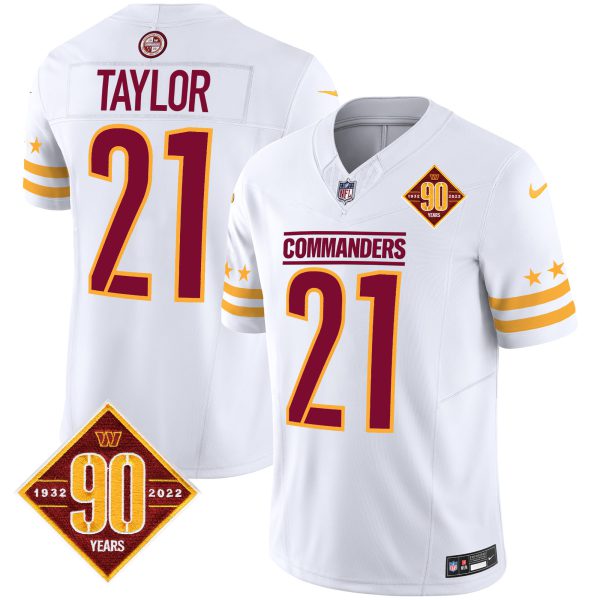 Men's Washington Commanders 90th Anniversary Patch Vapor Limited Jersey - All Stitched - Image 31