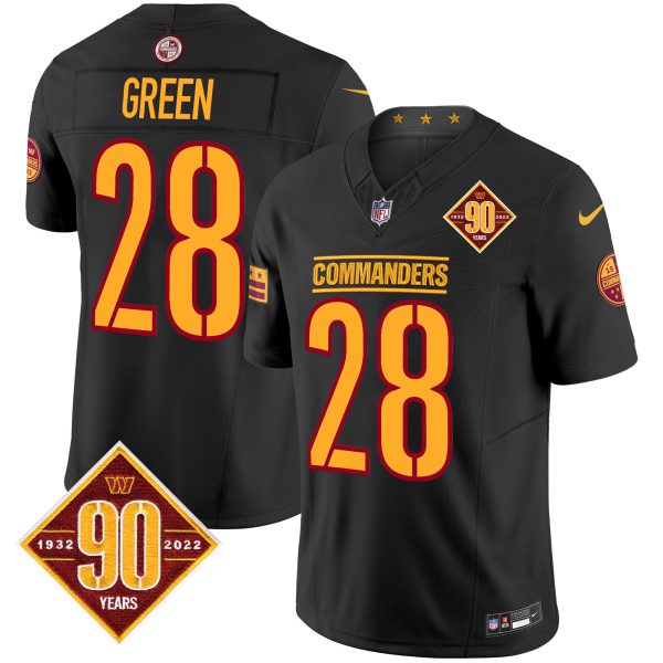 Men's Washington Commanders 90th Anniversary Patch Vapor Limited Jersey - All Stitched - Image 32