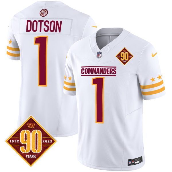 Men's Washington Commanders 90th Anniversary Patch Vapor Limited Jersey - All Stitched - Image 33