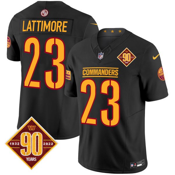 Men's Washington Commanders 90th Anniversary Patch Vapor Limited Jersey - All Stitched - Image 34