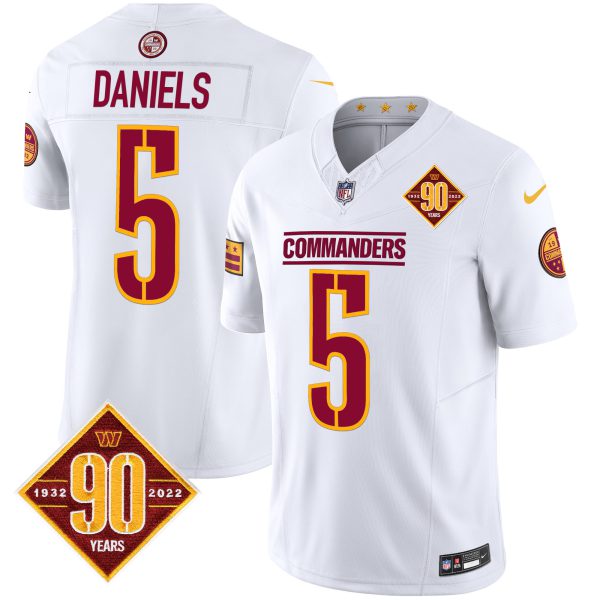 Men's Washington Commanders 90th Anniversary Patch Vapor Limited Jersey - All Stitched - Image 37