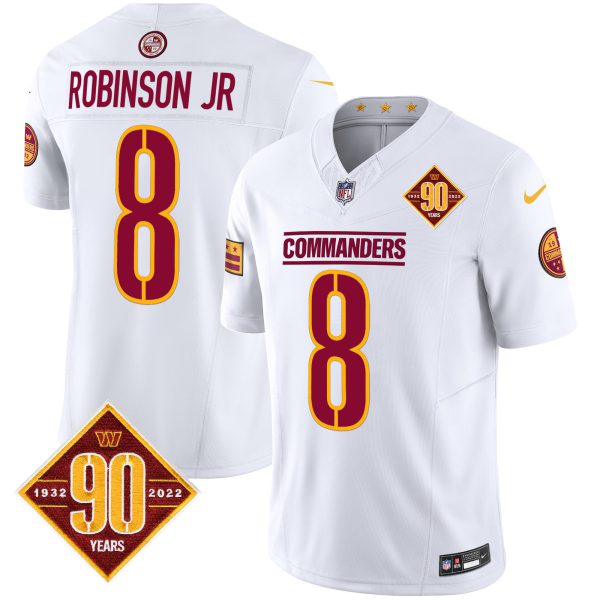 Men's Washington Commanders 90th Anniversary Patch Vapor Limited Jersey - All Stitched - Image 38