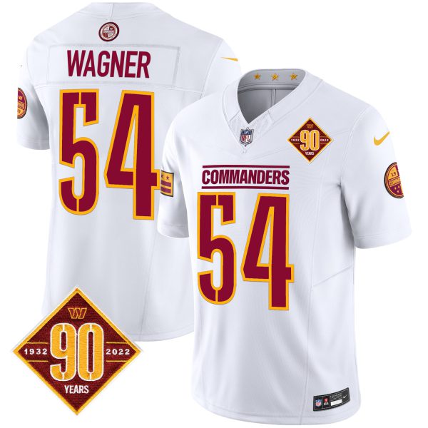 Men's Washington Commanders 90th Anniversary Patch Vapor Limited Jersey - All Stitched - Image 40
