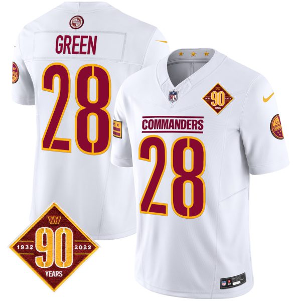 Men's Washington Commanders 90th Anniversary Patch Vapor Limited Jersey - All Stitched - Image 43