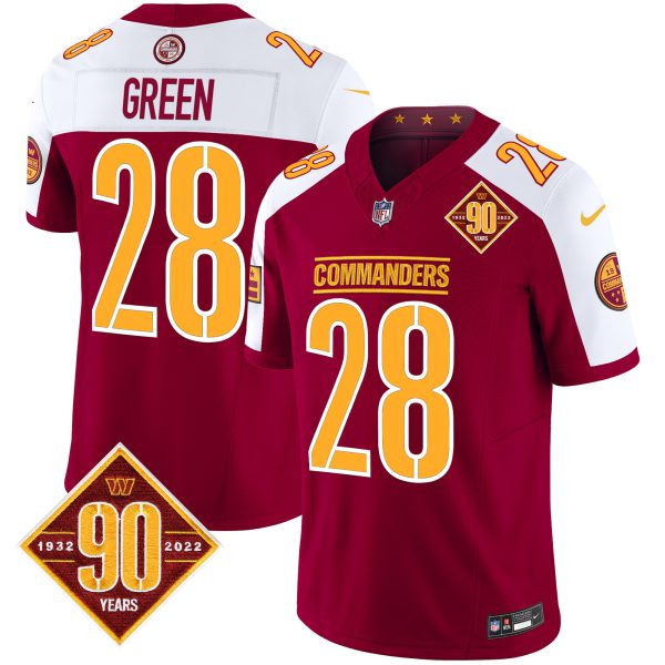 Men's Washington Commanders 90th Anniversary Patch Vapor Limited Jersey - All Stitched - Image 52
