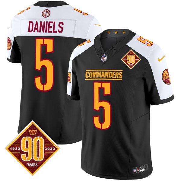 Men's Washington Commanders 90th Anniversary Patch Vapor Limited Jersey - All Stitched - Image 55