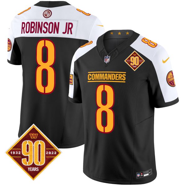 Men's Washington Commanders 90th Anniversary Patch Vapor Limited Jersey - All Stitched - Image 56