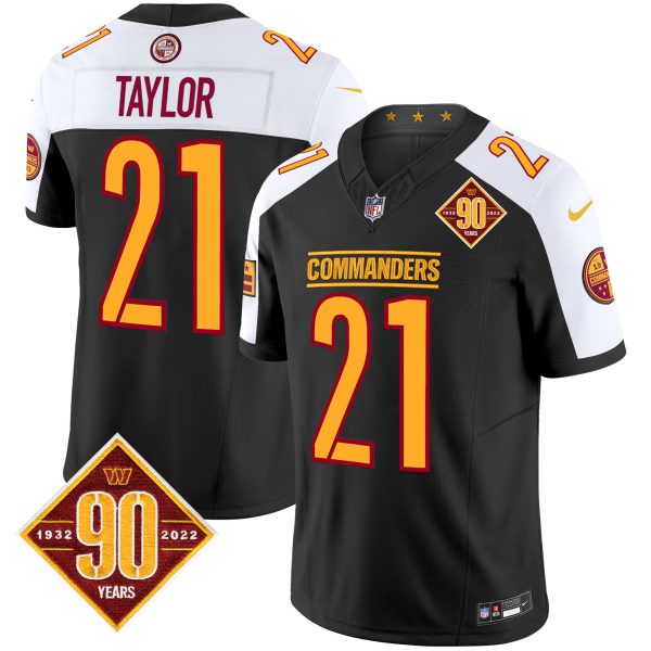 Men's Washington Commanders 90th Anniversary Patch Vapor Limited Jersey - All Stitched - Image 60