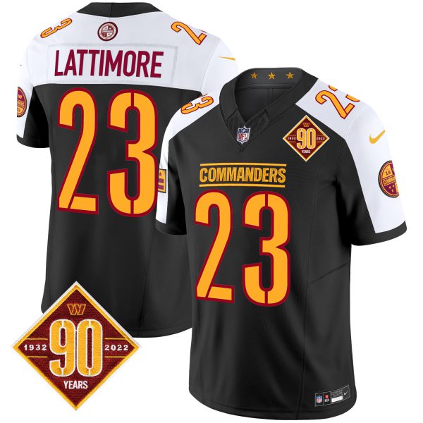Men's Washington Commanders 90th Anniversary Patch Vapor Limited Jersey - All Stitched - Image 62