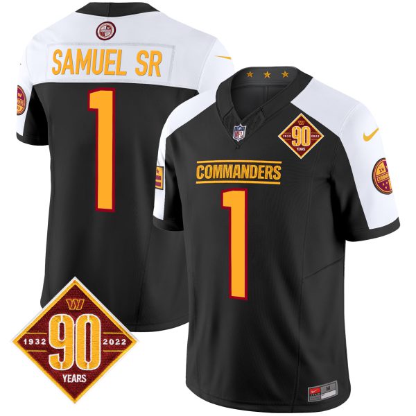 Men's Washington Commanders 90th Anniversary Patch Vapor Limited Jersey - All Stitched - Image 63