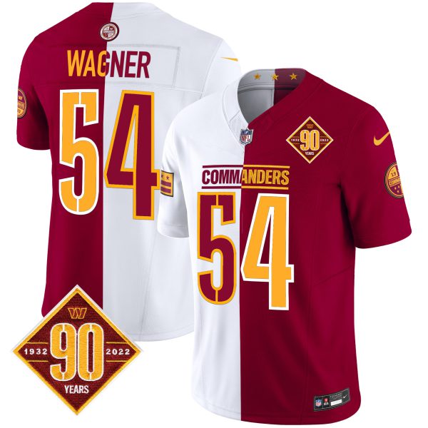 Men's Washington Commanders 90th Anniversary Patch Vapor Limited Jersey - All Stitched - Image 67