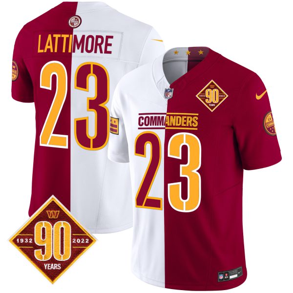 Men's Washington Commanders 90th Anniversary Patch Vapor Limited Jersey - All Stitched - Image 71
