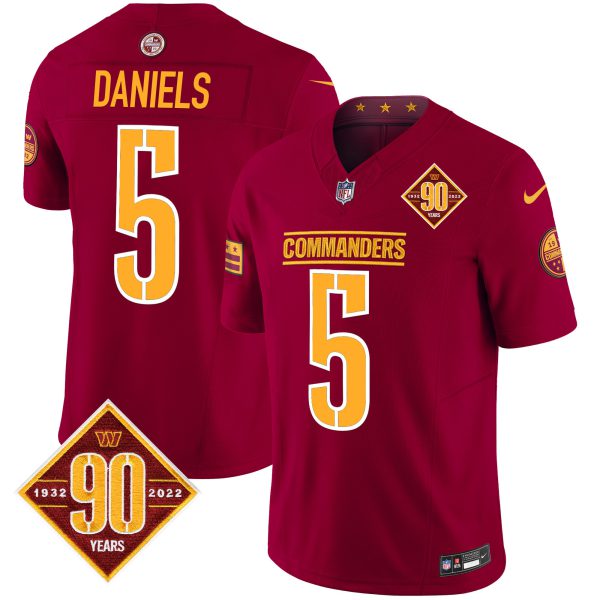 Men's Washington Commanders 90th Anniversary Patch Vapor Limited Jersey - All Stitched - Image 2
