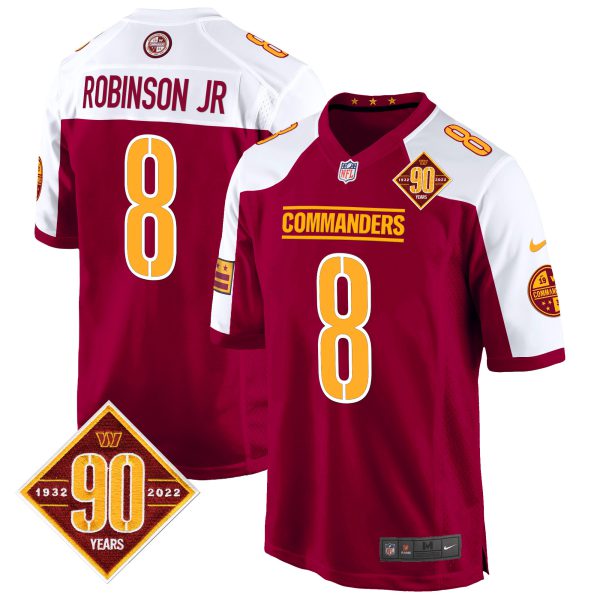 Men's Washington Commanders 90th Anniversary Patch Game Jersey - All Stitched - Image 2