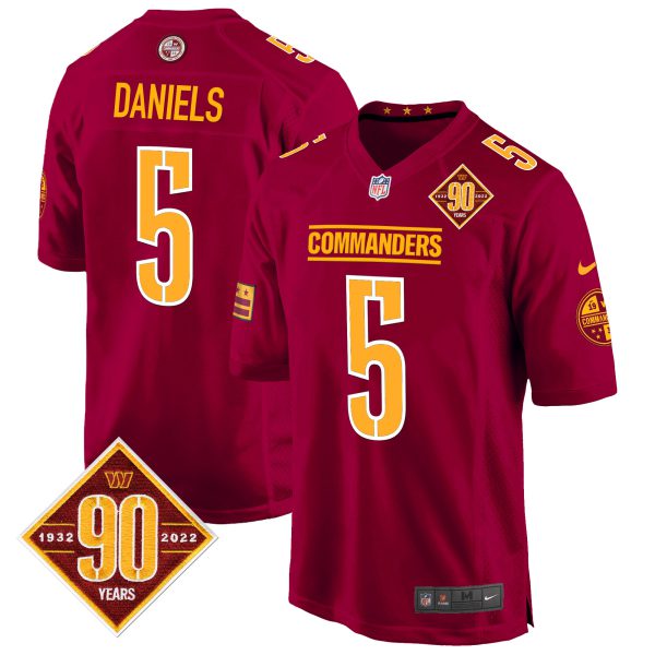 Men's Washington Commanders 90th Anniversary Patch Game Jersey - All Stitched - Image 22
