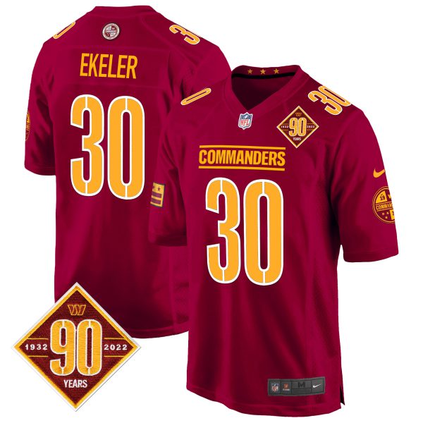 Men's Washington Commanders 90th Anniversary Patch Game Jersey - All Stitched - Image 24