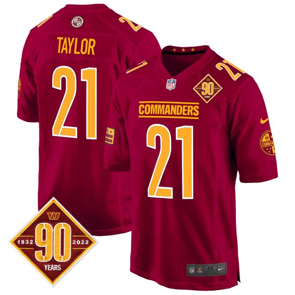 Men's Washington Commanders 90th Anniversary Patch Game Jersey - All Stitched - Image 27