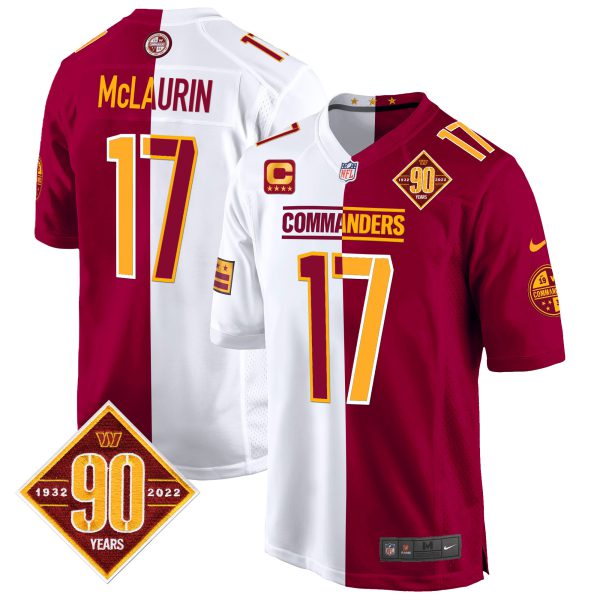 Men's Washington Commanders 90th Anniversary Patch Game Jersey - All Stitched - Image 40