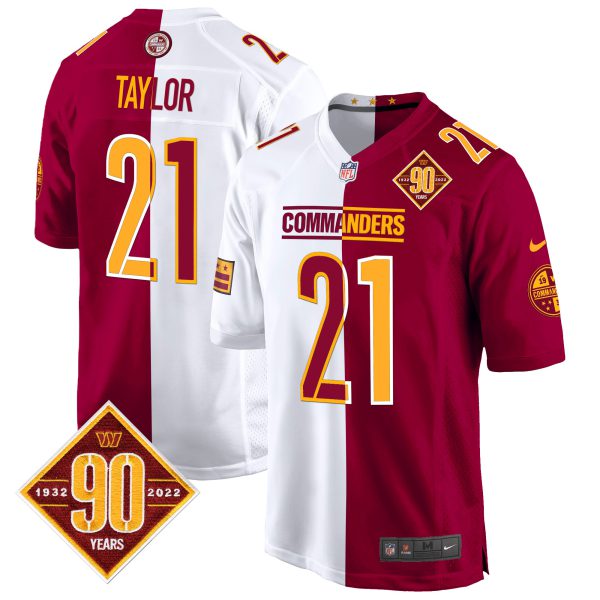 Men's Washington Commanders 90th Anniversary Patch Game Jersey - All Stitched - Image 41