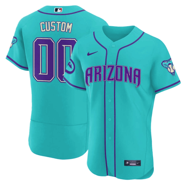 Arizona Diamondbacks 2024 Teal Purple Custom Jersey – All Stitched - Image 2