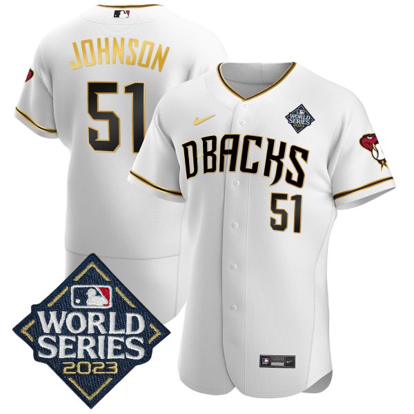 Men's Diamondbacks 2023 World Series Flex Base Gold Jersey V2 - All Stitched - Image 11