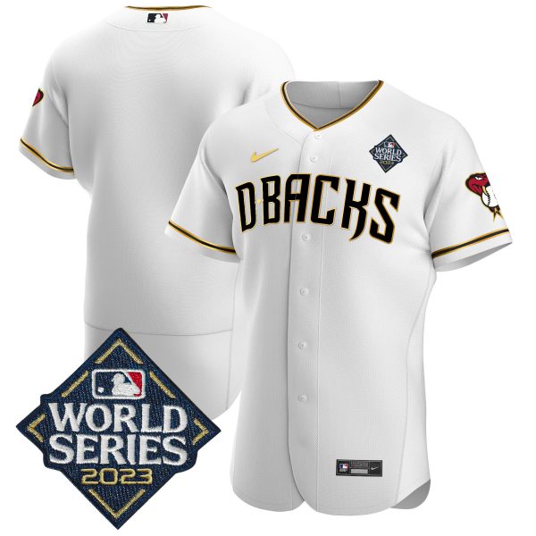 Men's Diamondbacks 2023 World Series Flex Base Gold Jersey V2 - All Stitched - Image 12