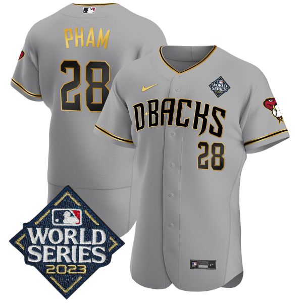 Men's Diamondbacks 2023 World Series Flex Base Gold Jersey V2 - All Stitched - Image 21