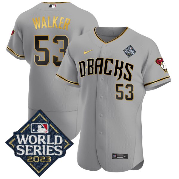 Men's Diamondbacks 2023 World Series Flex Base Gold Jersey V2 - All Stitched - Image 22