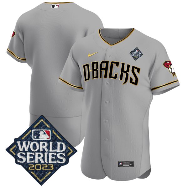 Men's Diamondbacks 2023 World Series Flex Base Gold Jersey V2 - All Stitched - Image 24