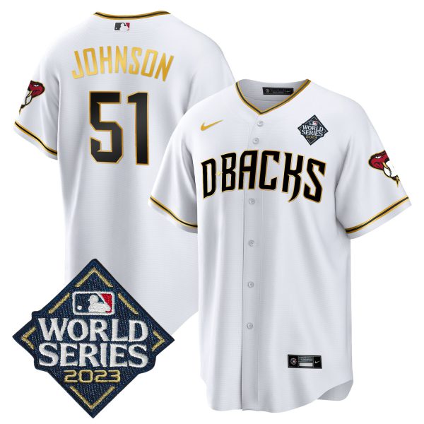 Men's Diamondbacks 2023 World Series Cool Base Gold Jersey V2 - All Stitched - Image 11