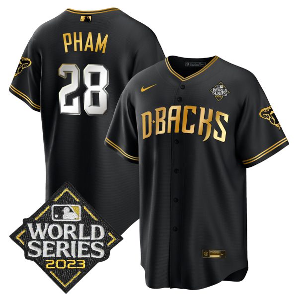 Men's Diamondbacks 2023 World Series Cool Base Gold Jersey V2 - All Stitched - Image 15