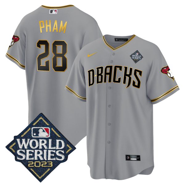 Men's Diamondbacks 2023 World Series Cool Base Gold Jersey V2 - All Stitched - Image 21