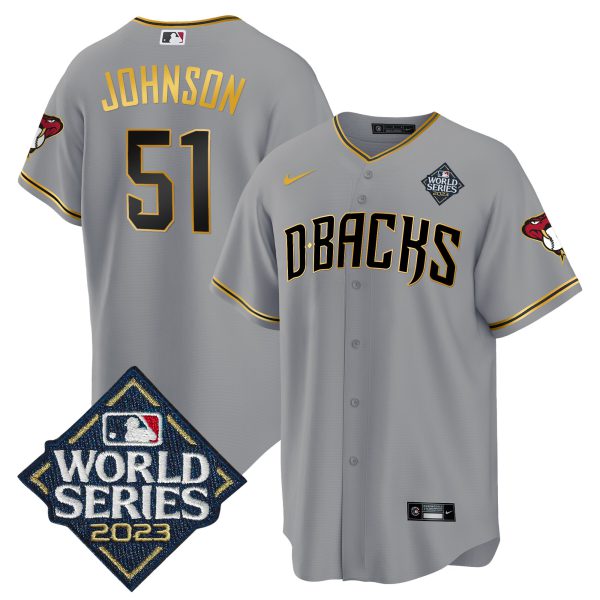 Men's Diamondbacks 2023 World Series Cool Base Gold Jersey V2 - All Stitched - Image 23