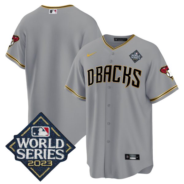 Men's Diamondbacks 2023 World Series Cool Base Gold Jersey V2 - All Stitched - Image 24