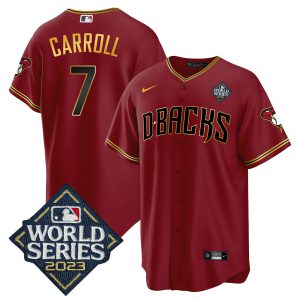 Men's Diamondbacks 2023 World Series Cool Base Gold Jersey V2 - All Stitched