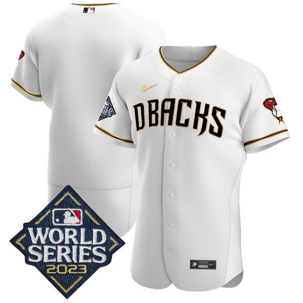 Men's Diamondbacks 2023 World Series Flex Base Gold Jersey - All Stitched - Image 12