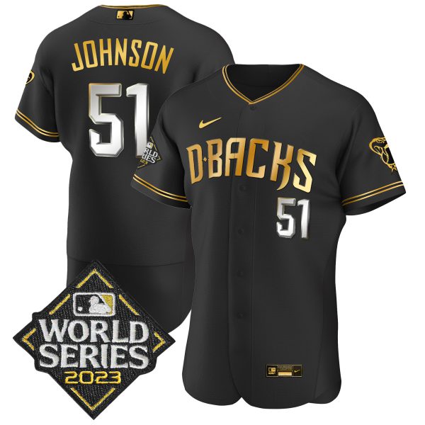 Men's Diamondbacks 2023 World Series Flex Base Gold Jersey - All Stitched - Image 17