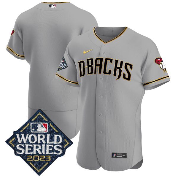 Men's Diamondbacks 2023 World Series Flex Base Gold Jersey - All Stitched - Image 24