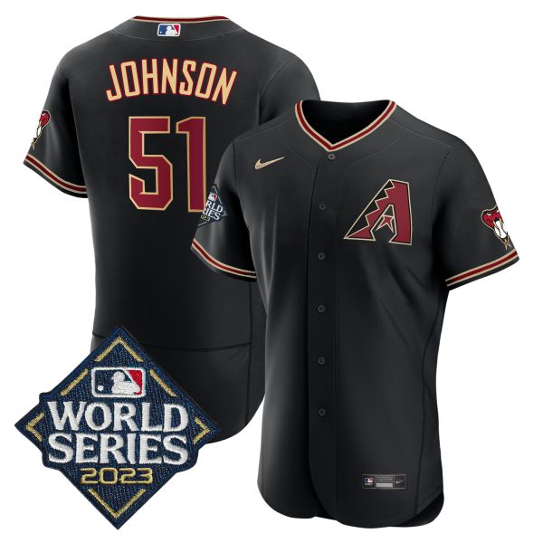 Men's Diamondbacks Black 2023 World Series Jersey - All Stitched - Image 4