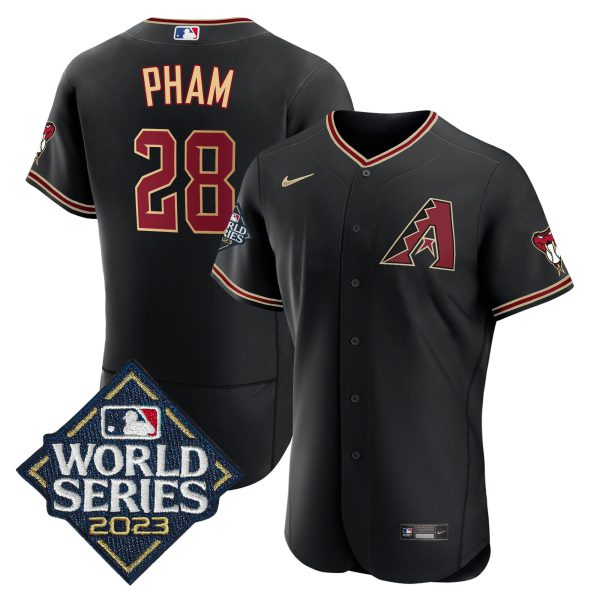 Men's Diamondbacks Black 2023 World Series Jersey - All Stitched - Image 5