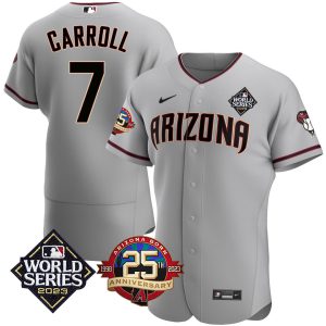Men's Arizona Diamondbacks Jersey 2023 World Series & 25th Anniversary Patch Jersey - All Stitched