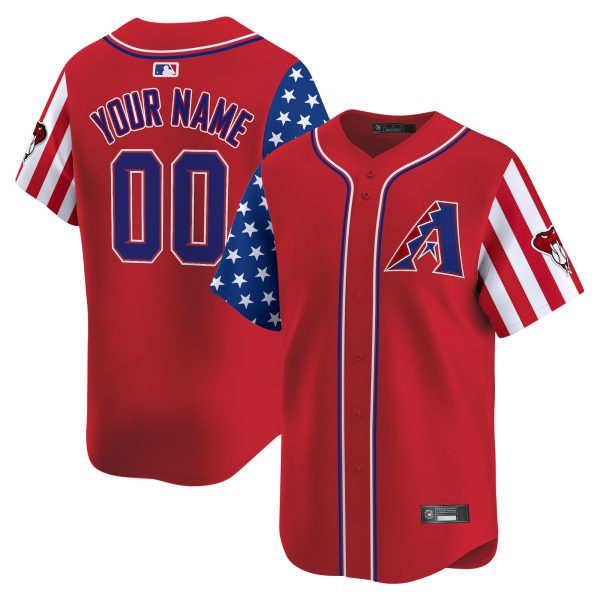 Arizona Diamondbacks 2025 Independence Day Vapor Premier Limited Custom Jersey - All Stitched - Image 2