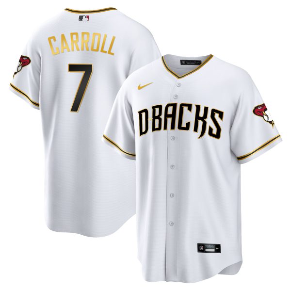 Men's Arizona Diamondbacks Cool Base Gold Trim Jersey - All Stitched - Image 7
