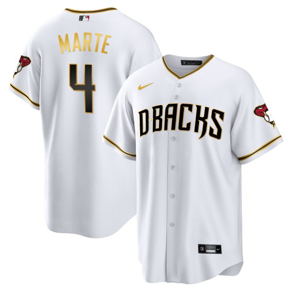 Men's Arizona Diamondbacks Cool Base Gold Trim Jersey - All Stitched - Image 8