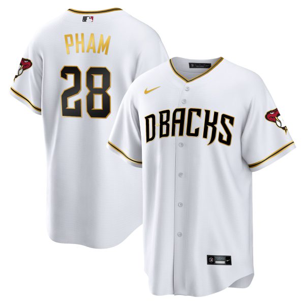Men's Arizona Diamondbacks Cool Base Gold Trim Jersey - All Stitched - Image 9