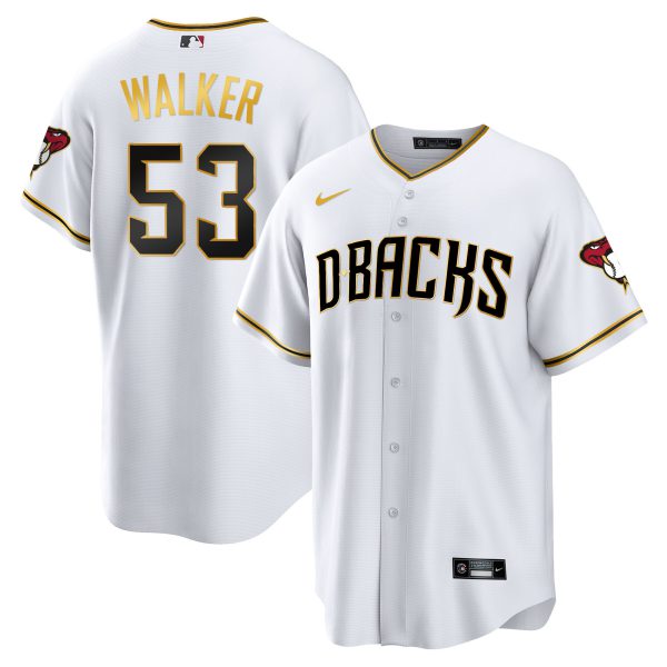 Men's Arizona Diamondbacks Cool Base Gold Trim Jersey - All Stitched - Image 10