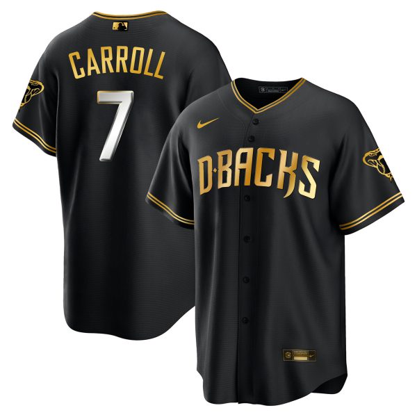 Men's Arizona Diamondbacks Cool Base Gold Trim Jersey - All Stitched - Image 13