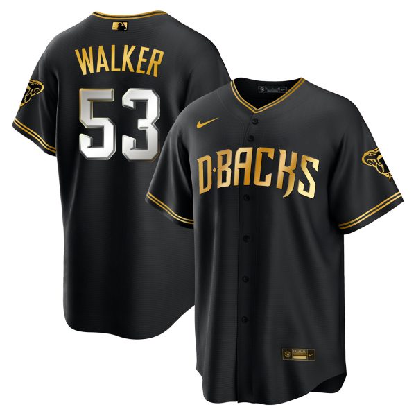 Men's Arizona Diamondbacks Cool Base Gold Trim Jersey - All Stitched - Image 16