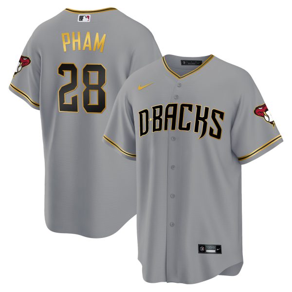 Men's Arizona Diamondbacks Cool Base Gold Trim Jersey - All Stitched - Image 21